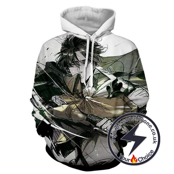 Attack On Titan - Levi Ackerman 3D - Attack On Titan Hoodies